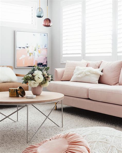 18 Chic Blush Pink Sofas And How To Style Them