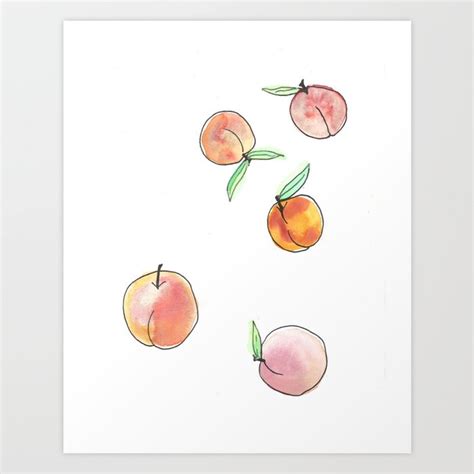 Peaches Art Print By Jennross76 Society6