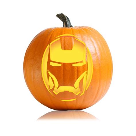 Iron Man Pumpkin Stencil Printable