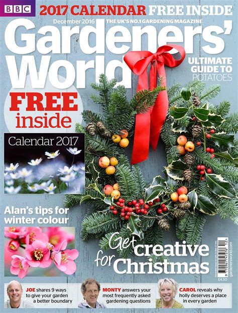 The Front Cover Of Gardeners World Magazine Featuring An Image Of A