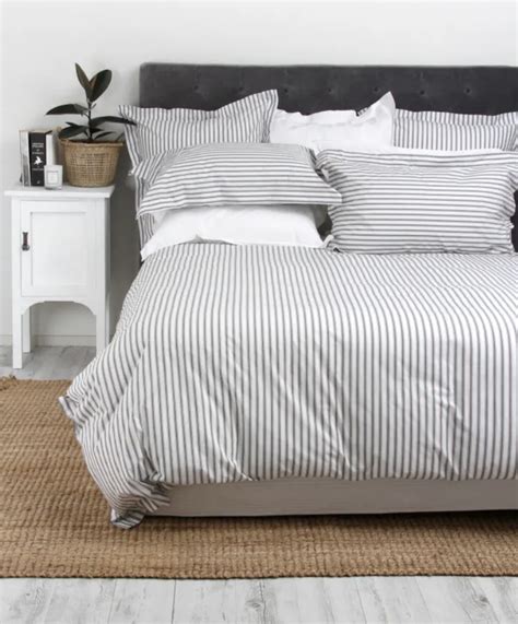 Grey And White Striped Bedding Uk Bedding Design Ideas