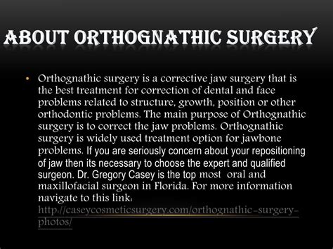Ppt Orthognathic Surgery By Dr Gregory Casey Powerpoint Presentation