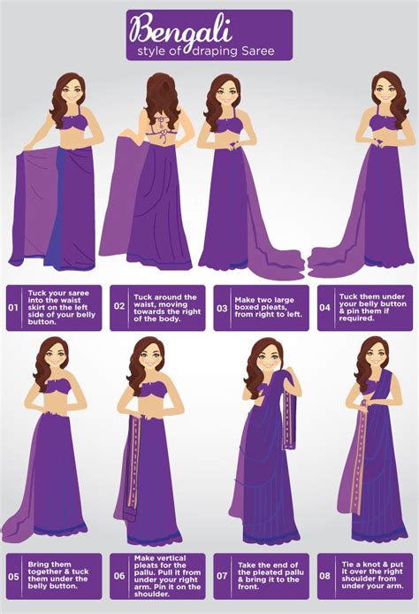 How To Wear A Saree In Different Ways Step By Step Tutorial In 2019
