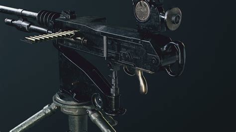 3d Model Hotchkiss M1914 Machine Gun Vr Ar Low Poly Cgtrader