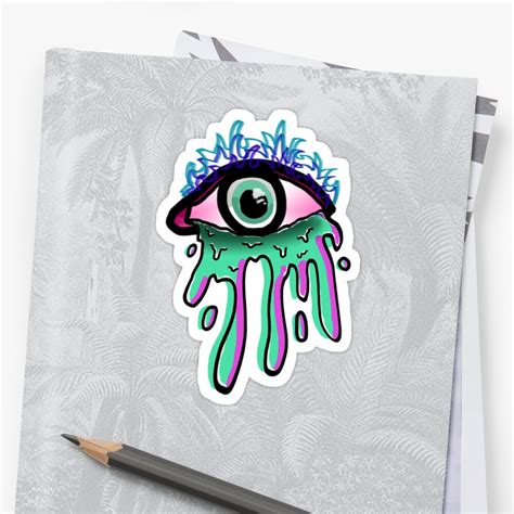 Drippy Eye Sticker By Chelfors Redbubble