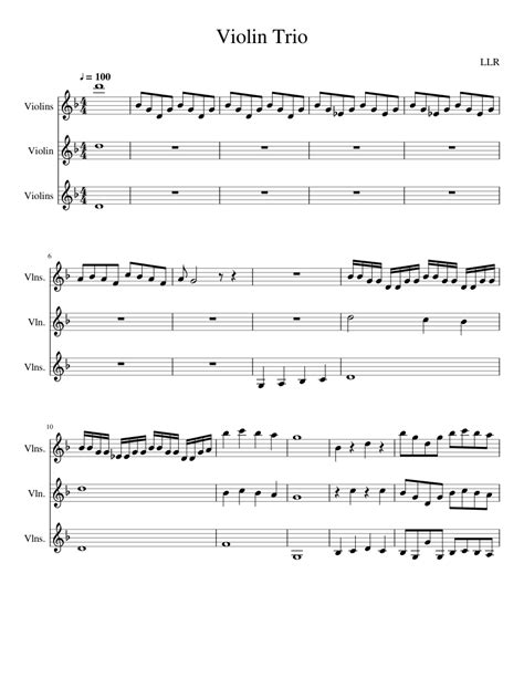 Violin Trio 3 Sheet Music For Violin Strings Download Free In Pdf