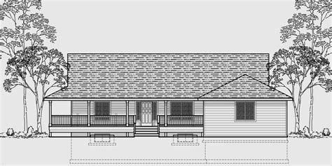 Ranch Style House Plans With Basement And Wrap Around Porch Bay Ranch