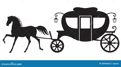 Carriage And Horse Vector Illustration 38996062