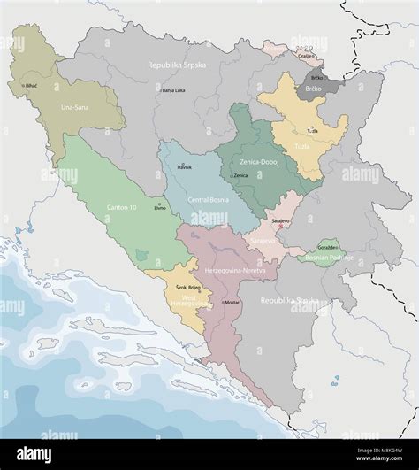 Map Of Bosnia Hi Res Stock Photography And Images Alamy