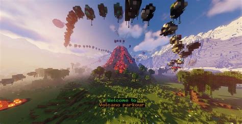 The Volcano Parkour Minecraft Map