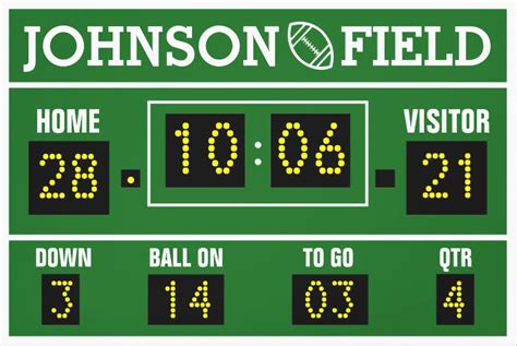 Tired of visiting different platforms just to watch free soccer live streaming and live football score results today? Personalized Football Scoreboard | Signs by Andrea