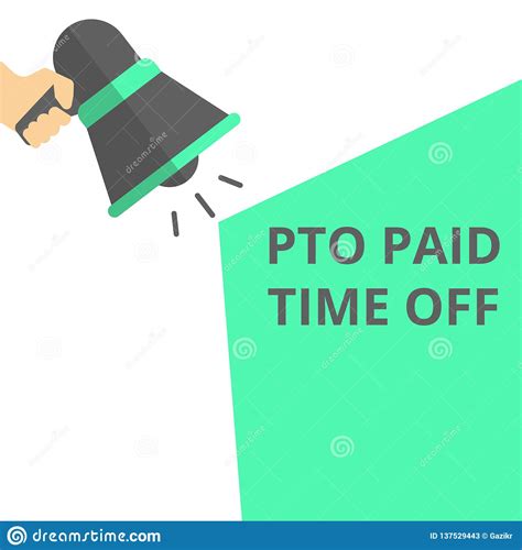Pto Paid Time Off Concept With Keywords People And Icons Flat