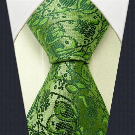 Green Floral Neckties Only Collection Floral Necktie Neck Tie Floral Tie