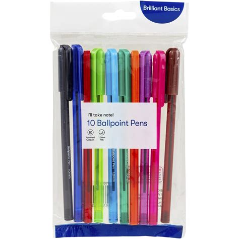 Brilliant Basics Ballpoint Pens 10 Pack Big W