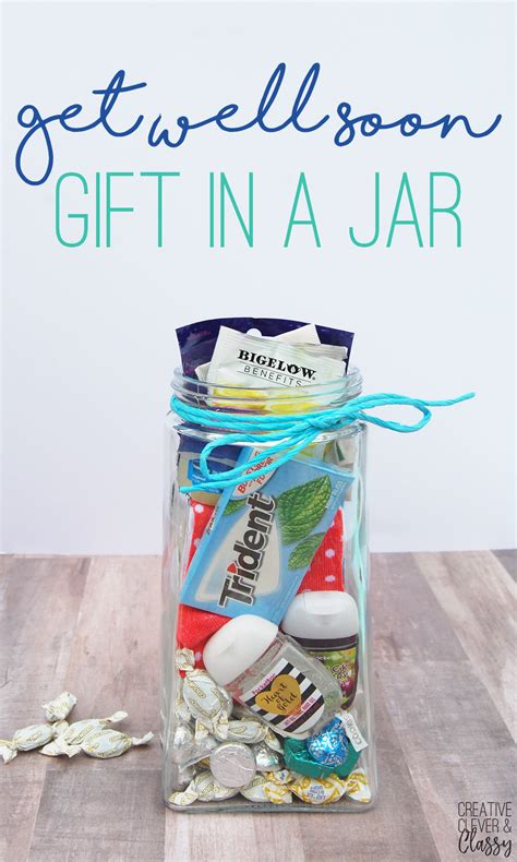 You're probably noticing a theme here. Easy DIY Get Well Soon Gift in a Jar Gift Idea