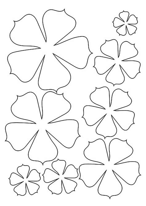 Moldes Para Flores De Papel Paper Flower Patterns Felt Flower