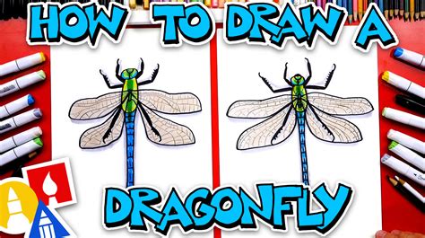 How To Draw A Realistic Dragonfly Art For Kids Hub