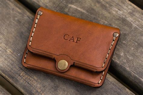 No38 Personalized Minimalist Handmade Leather Wallet Brown Galen