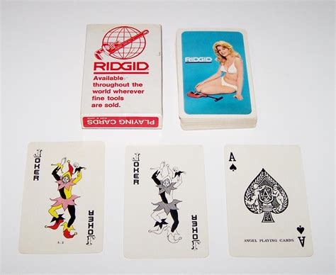 Angel “ridgid” Pin Up Playing Cards Ridge Tool Company C1975 1980