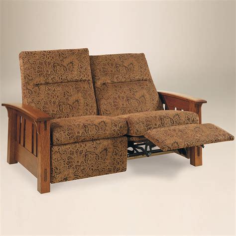 Mccoy Amish Loveseat Recliner In American Mission Style Cabinfield