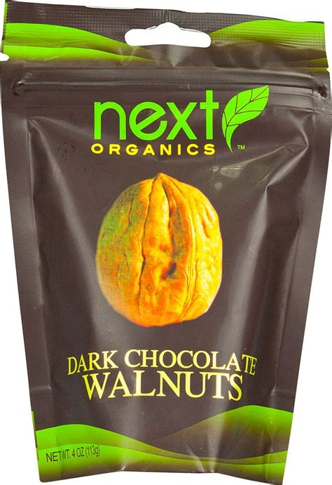 Next Organics Dark Chocolate Covered Snacks Walnuts 4 Oz Organic