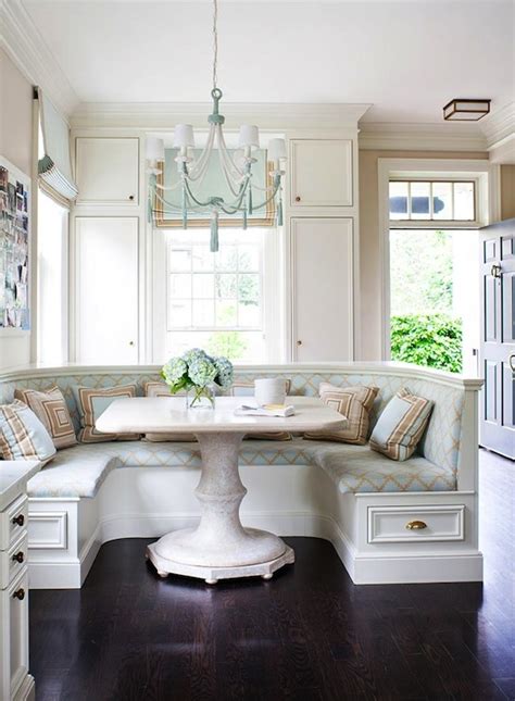 Built in dining banquette how to. U Shaped Banquette - Cottage - dining room - Anne Hepfer ...