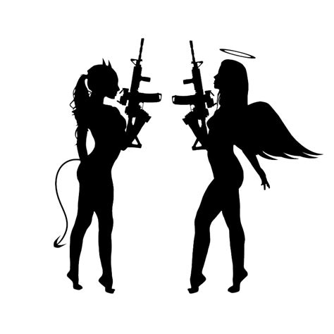 173165cm Sexy Angel Face Devil Girl Car Stickers Vinyl Decals Covering The Body Blacksilver