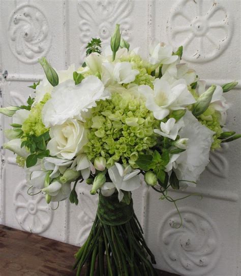 White And Green Bridal Bouquet Includes Hydrangea