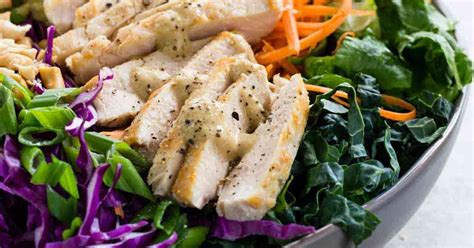 Tossed in tangy soy ginger dressing and packed with fresh vegetables in the base of the dressing is equal parts or soy sauce, rice vinegar, freshly minced ginger, and garlic, sesame oil and some neutral grapeseed oil adds a. Asian Chicken Salad with Ginger Sesame Dressing - Jessica Gavin