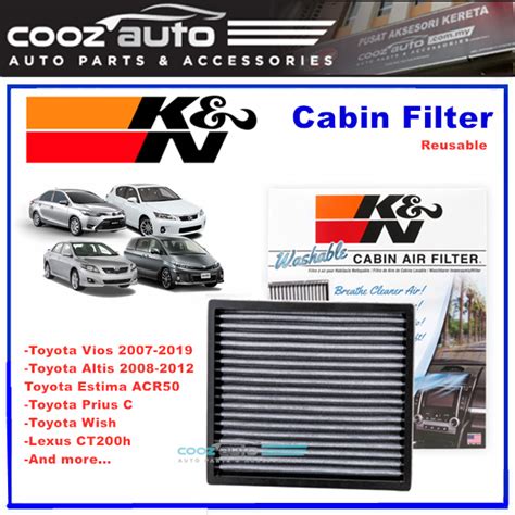 Harga toyota vios 2021 mulai dari rp 252,40 juta. K&N Cabin Filter Air cond Aircond Filter Toyota Vios Yaris ...