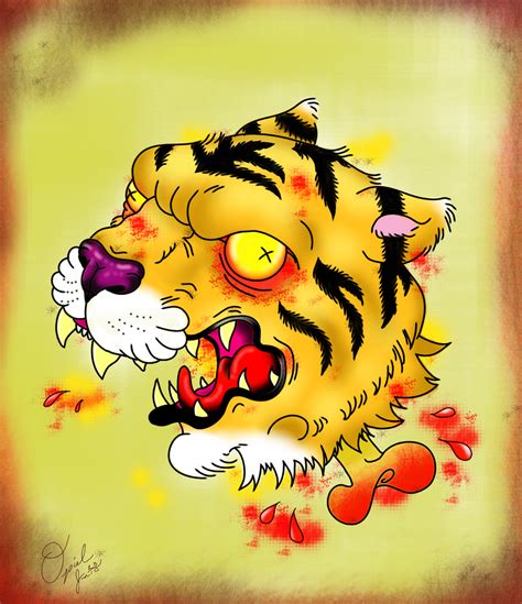 Crazy Tiger Head By Tifftoxic On Deviantart