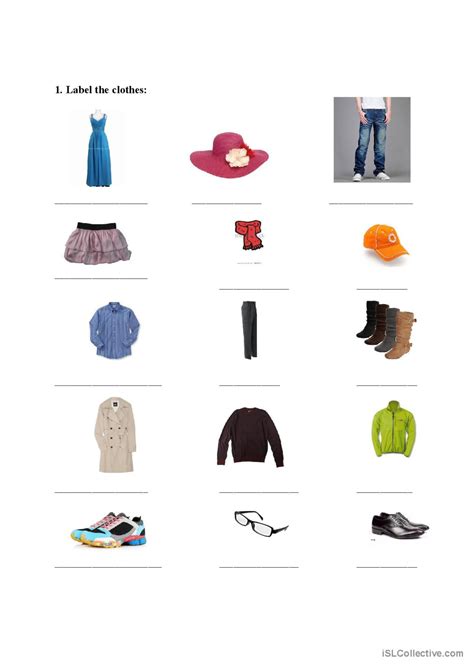 Clothes English Esl Worksheets Pdf And Doc