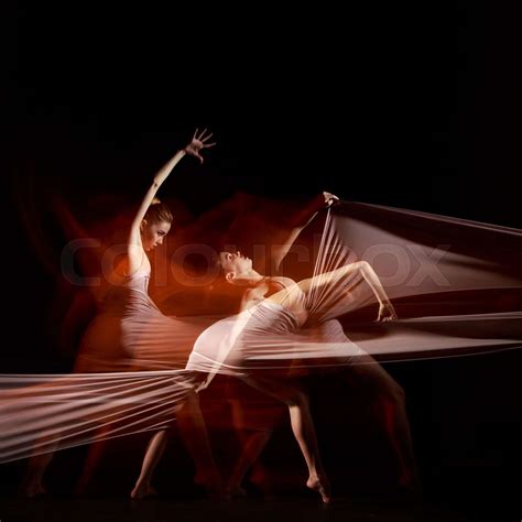 The Sensual And Emotional Dance Of Beautiful Ballerina Stock Image Colourbox