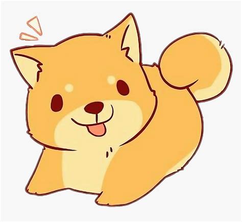 Dog Clipart Kawaii Freetoedit Shiba Inu Drawing Easy Hd Png Download