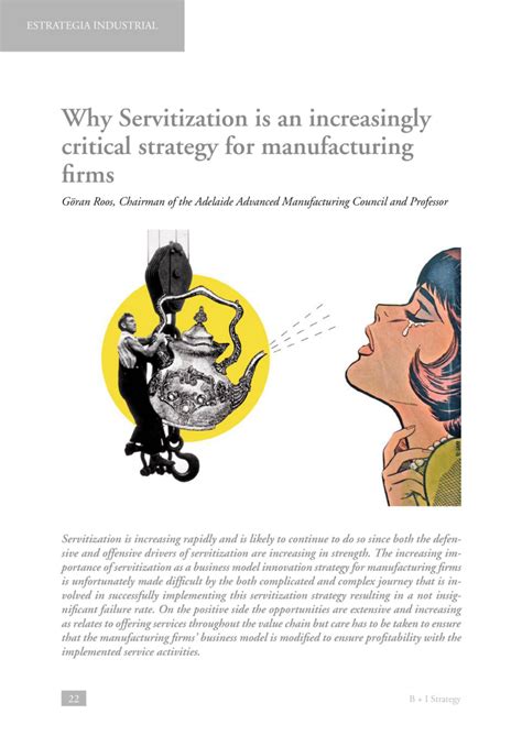 Pdf Why Servitization Is An Increasingly Critical Strategy For