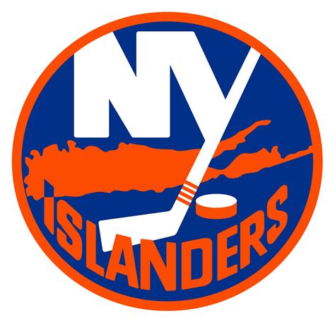The new york islanders logo has blue and orange colors and a round badge object that has letters n, y, the team name, a hockey stick, and a puck on it. Resource - High Resolution Sports Logos | Page 3 ...