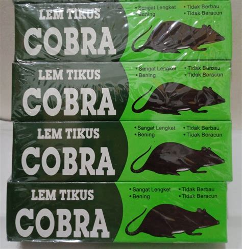 12 pcs lem tikus cap cobra super lengket, bening, tidak berbau, dan
