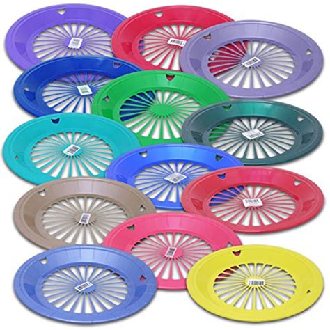 12 Pack Reusable Plastic Paper Plate Holders For 9 Plates Colors