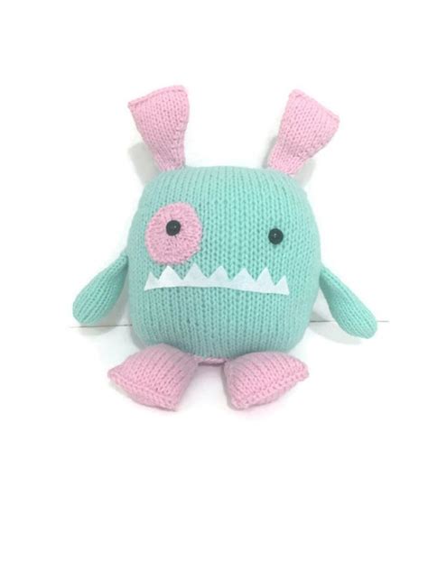 Stuffed Monster Knit Monster Monster Plush Monster Doll Knit Toy