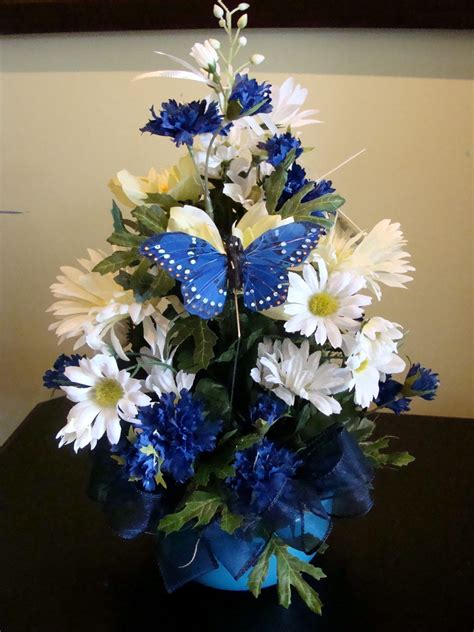 Blue Artificial Flower Arrangements Beautiful Insanity