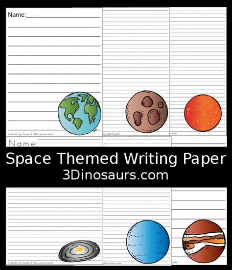 Space Themed Writing Paper Printable Get What You Need For Free