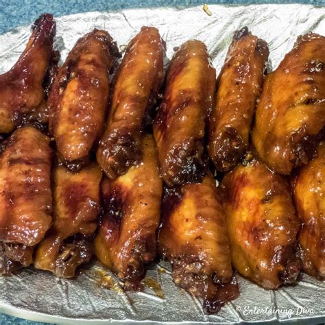 baked sticky chinese chicken wings with brown sugar and soy sauce entertaining diva