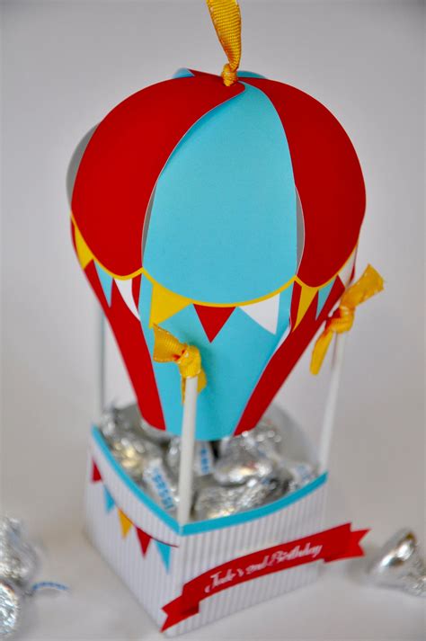 Hot Air Balloon Centerpiece Decorations Up Up And Away Baby Etsy