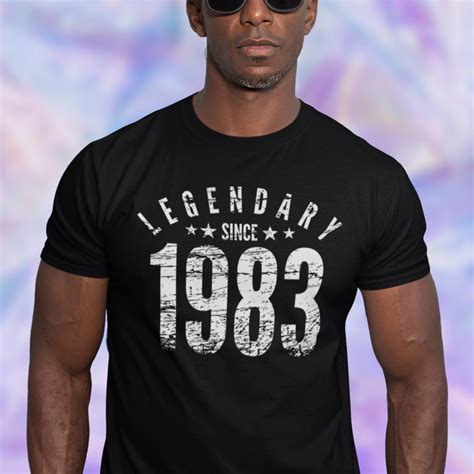 40 Years Old Awesome Since January 1983 40th Birthday Ts Premium T