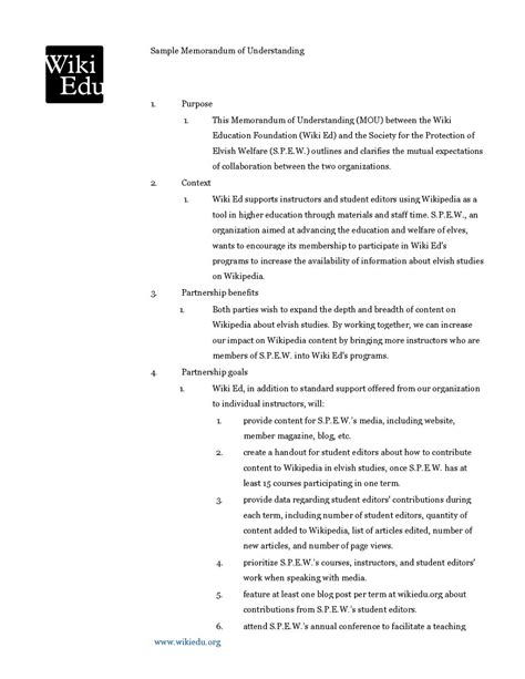 memorandum  understanding meta