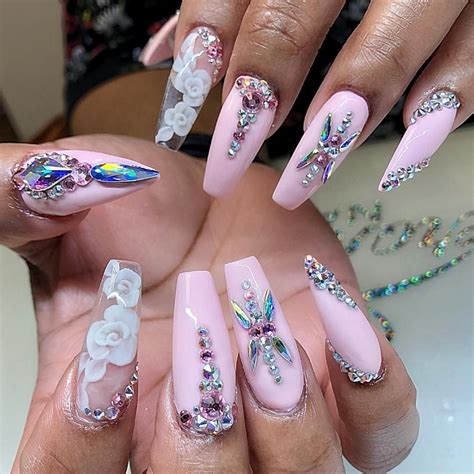 Summer Nail Designs With Rhinestones Template