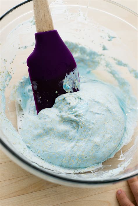 All you need to make safe slime at home without borax is glue, baking soda, contact solution, and a little glitter. How To Make 3-Ingredient Slime Without Borax | Kitchn