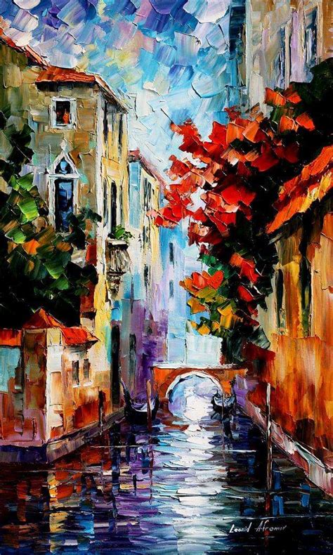 Morning In Venice — Palette Knife Oil Painting On Canvas By Leonid