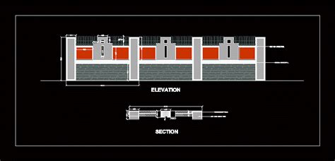Compound Wall Detail Drawing In Dwg Autocad File Cadb