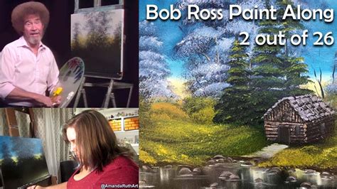 Bob Ross Paint Along Wilderness Cabin Youtube